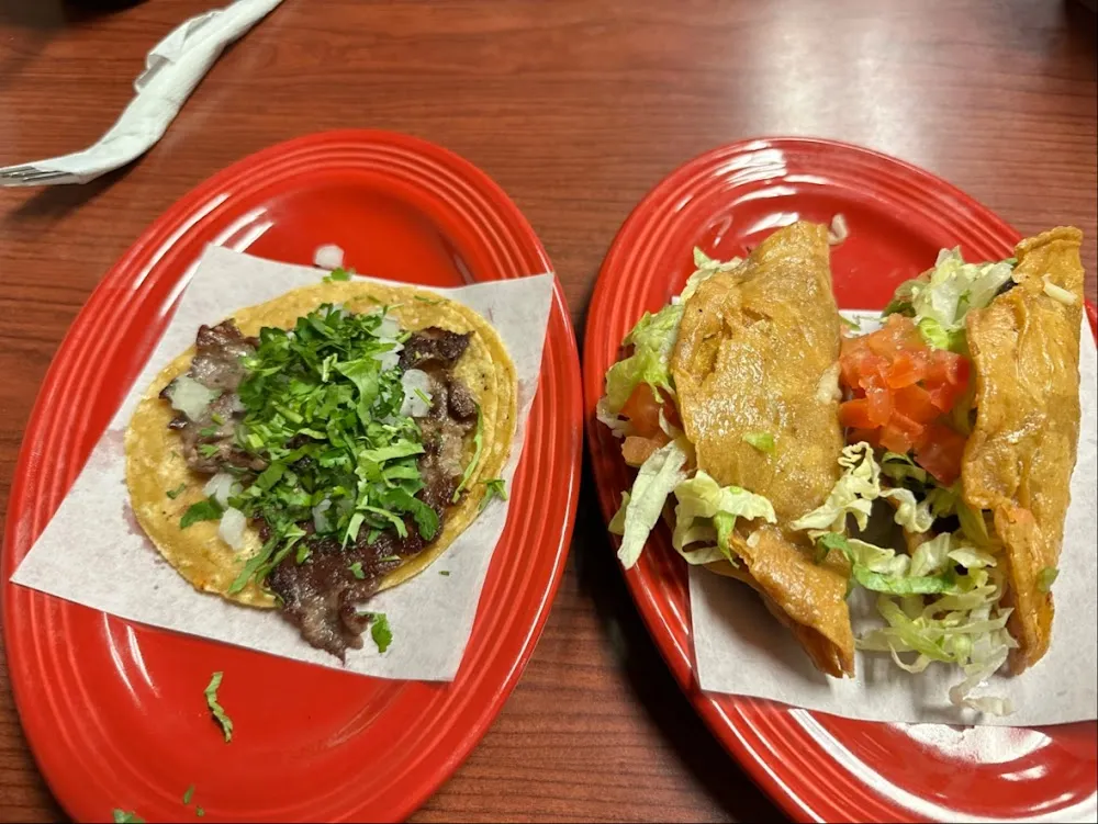 Taco De Cesina and Tacos Dorados with Beef